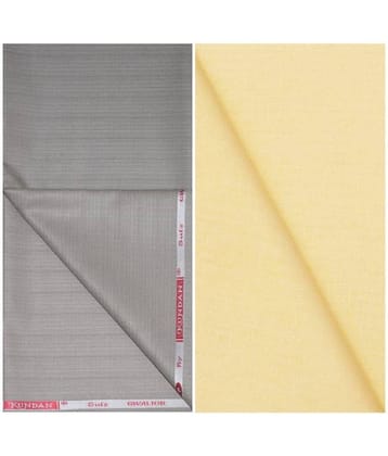 KUNDAN SULZ GWALIOR Multi Linen Unstitched Shirts & Trousers 1 Pant and Shirt Piece For Men