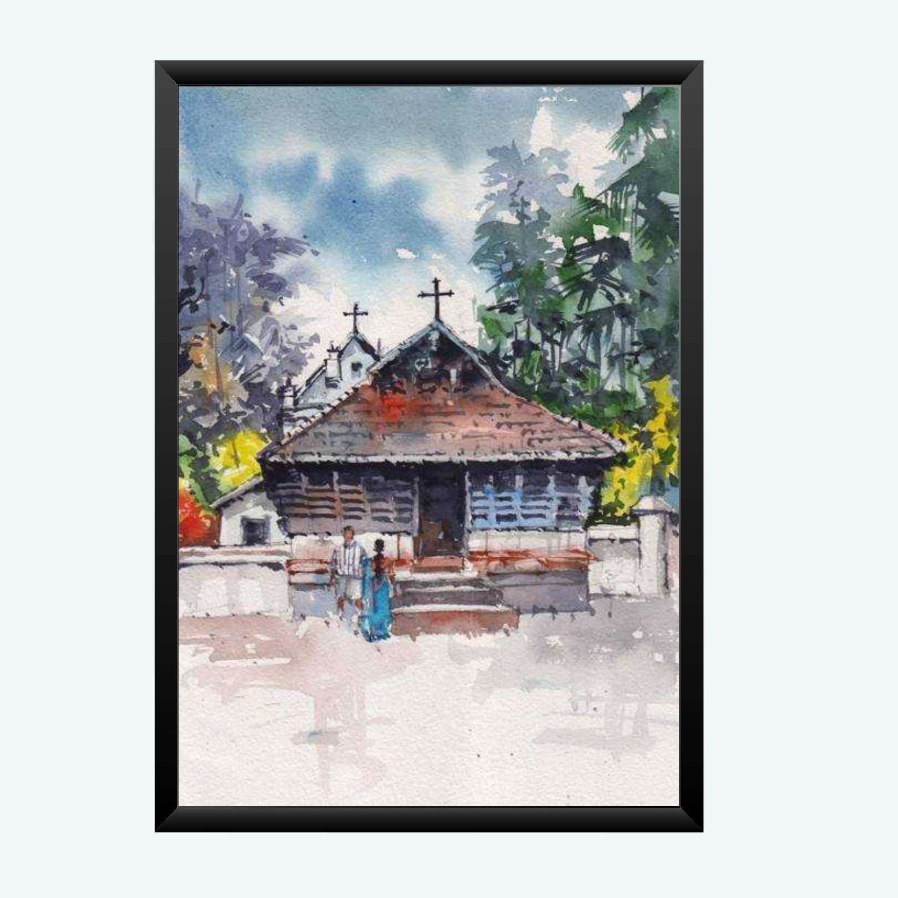 NOKKES Digital art painting with Photo Frame Home Bedroom Living room office Photo Frame Size 8X12 In_33