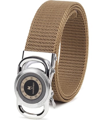 SILKSHOPPING - Beige Nylon Men's Casual Belt ( Pack of 1 )