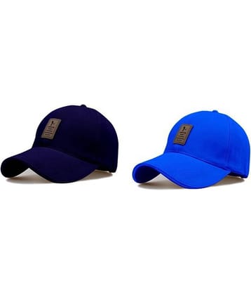 Alamos Pack of 2 cotton Men's Cap ( Navy )