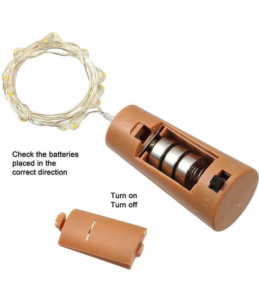 SPARKWORLD Yellow 3M Cork light ( Pack of 1 )