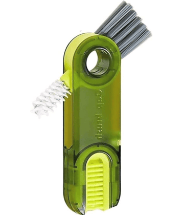 Tapixaa Plastic Multi-Utility Mini 3in1 Kitchen Brush (U Shape Silicone Brush | Skewer Gap Brush | Hard Corner Brush)