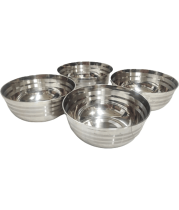 Dynore - 4 Daal Bowl Steel Dessert Bowl 220 mL ( Set of 4 )