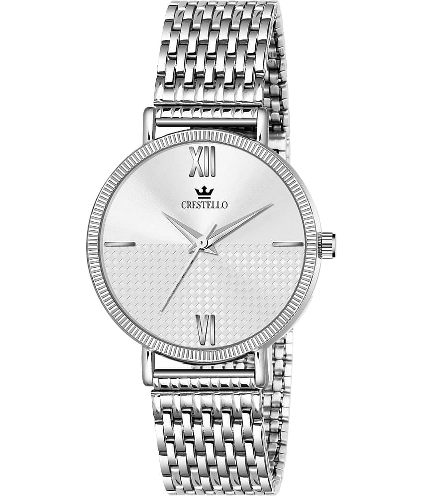 Crestello - Silver Metal Analog Womens Watch