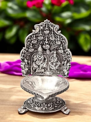 Pure Silver Kubera Kamakshi Deepam