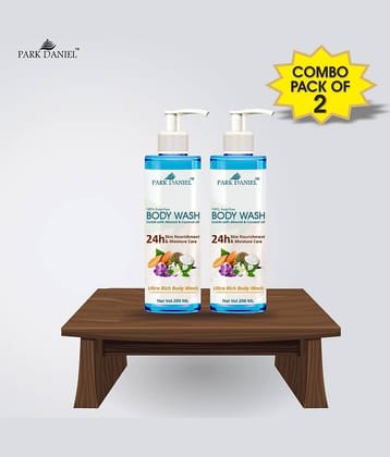 Park Daniel  Premium Body Wash  Enriched With Almond and Coconut Oil Body Wash 400 mL Pack of 2