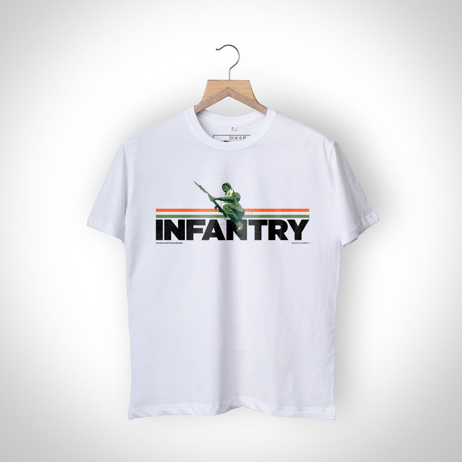 Classic White Indian Infantry T-Shirt-S