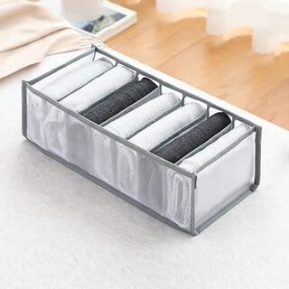 Wardrobe Clothes Organizer for Jeans,Jean Organizer,Jeans Compartment Storage, 1 PCS Mesh Clothes Storage Organizer for Bra,Socks,Leggings