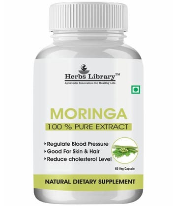 Herbs Library Moringa Extract helps in maintaing Metabolism & Digestion, 60 Capsules (Pack of 1)