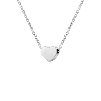 PARIS HEART NECKLACE - 18K WHITE/GOLD-PLATED-Silver