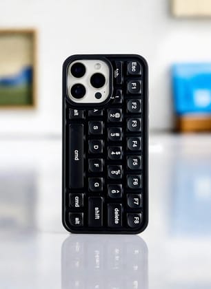 Black Kawaii Keypop Case for iPhone 15 Pro Max