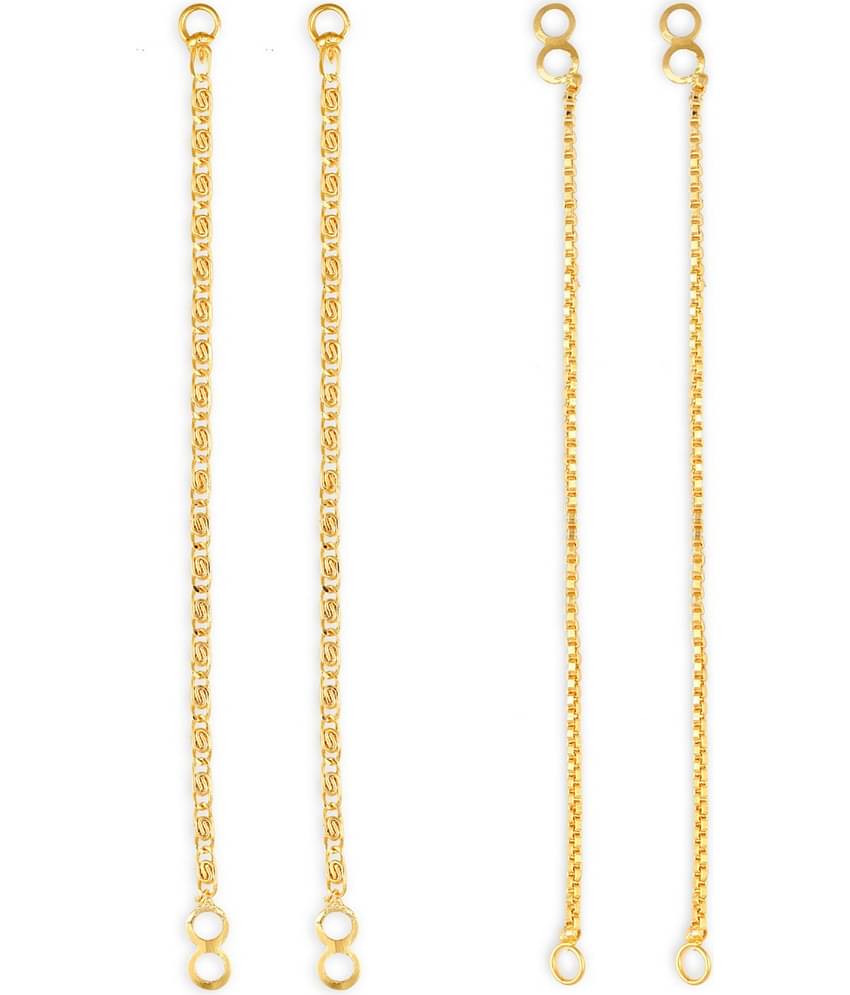 1gram gold Plated Kanchain Ear chain earcuff Ear to Ear Combo for Women & Girls