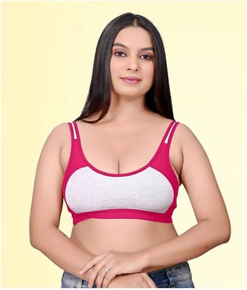 HAYA Cotton Non Padded Women's Everyday Bra ( Pink ) Rima J Sports D706