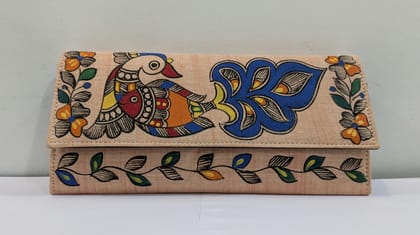 Kalakrishta Clutch - Khadi Cotton Peach