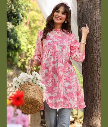 Janasya Women's Silk Tunic ( Cream )