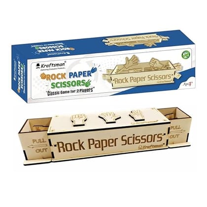 Kraftsman Wooden Rock Paper Scissors | 2 Players Game