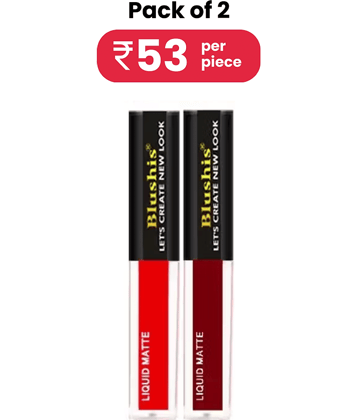 Blushis Handaiyan Liquid Matte Waterproof Lipstick For Women,Set of 12,Multicolor, 2.5 ml each