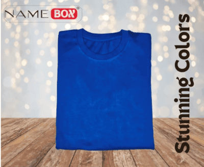 NameBox Pure premium cotton T shirts, Ink Blue, Size - 42 (L)