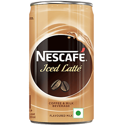 Nescafe Ready To Drink Iced Latte Cold Coffee - Flavoured Milk, 180 ml Can
