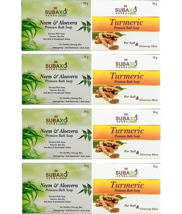 Subaxo - Antibacterial Soap for All Skin Type ( Pack of 8 )
