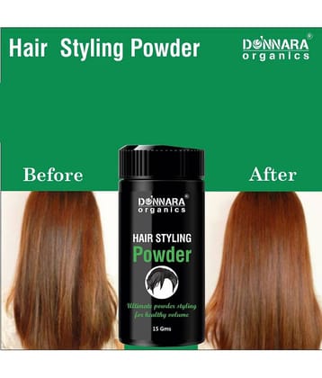 Donnara Organics Hair Styling Powder for Voluminous Thin Hair with Matte Finish Clay 15 gm