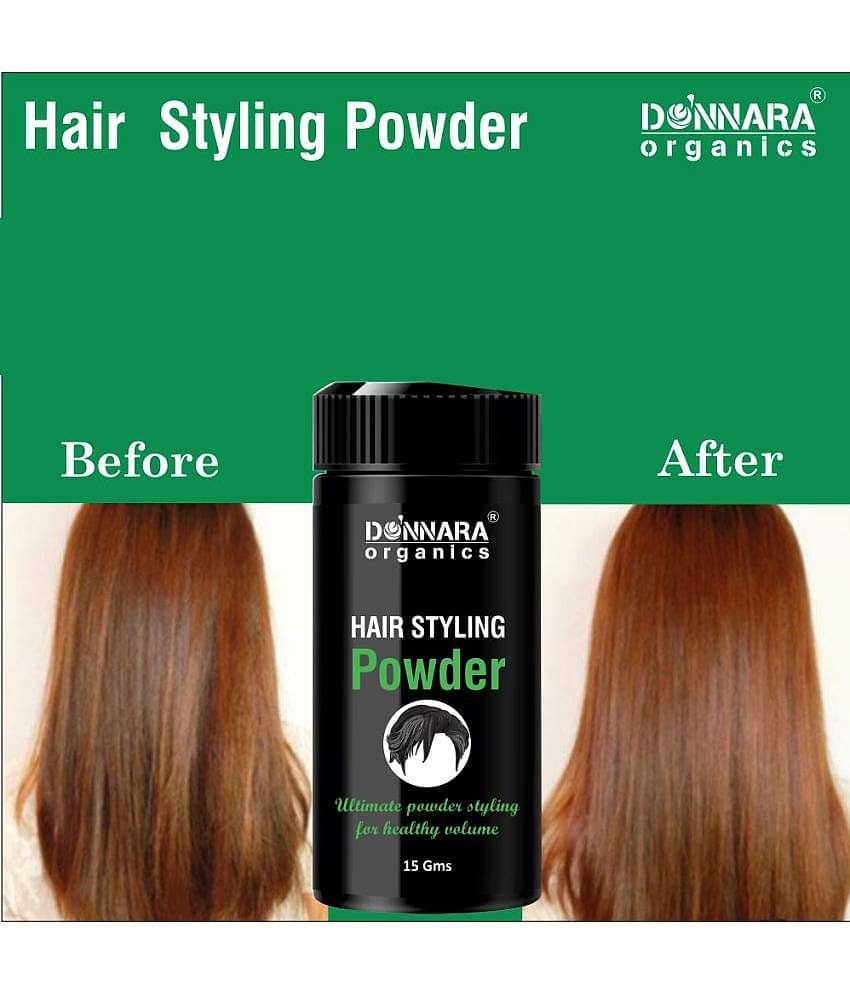 Donnara Organics Hair Styling Powder for Voluminous Thin Hair with Matte Finish Clay 15 gm