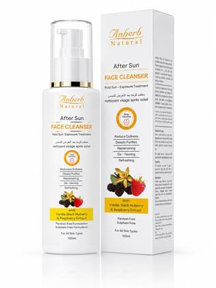 Anherb Natural After Sun Face Cleanser, Paraben Free, Wash For Brighter And Glowing Skin, All Skin Types - 100ml Anherb Natural After Sun Face Cleanser, Paraben Free, Wash For Brighter And Glowing Skin, All Skin Types - 100ml
