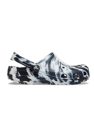 Crocs Kids Classic Marbled Clog K-C12 / Black/White