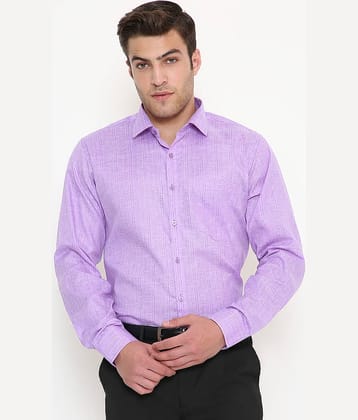 Maharaja Cotton Blend Slim Fit Full Sleeves Men's Formal Shirt - Purple ( Pack of 1 )