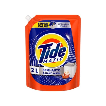 Tide Matic Semi-Auto & Hand Wash Liquid Detergent 2 Ltr
