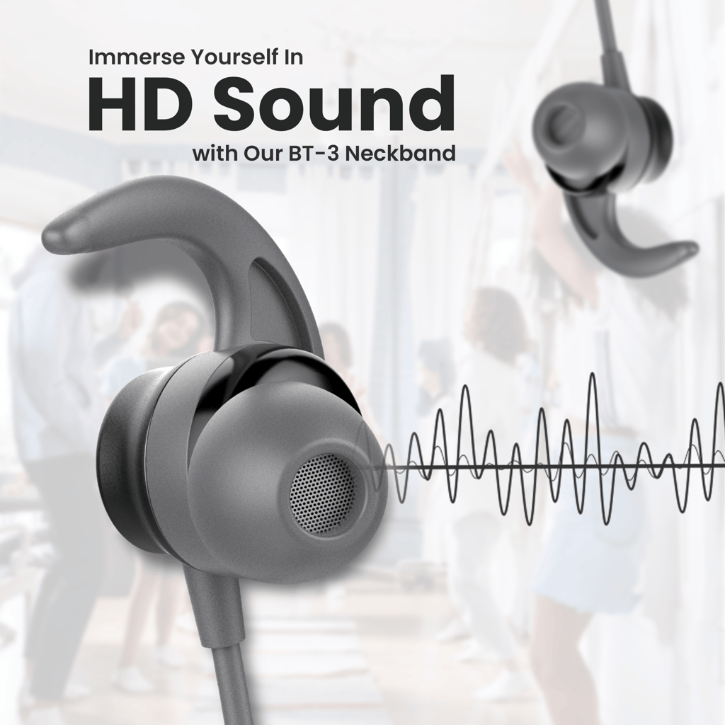 Cellecor Wireless Waterproof Neckband with 25 Hrs playtime Headphone Bluetooth - Grey