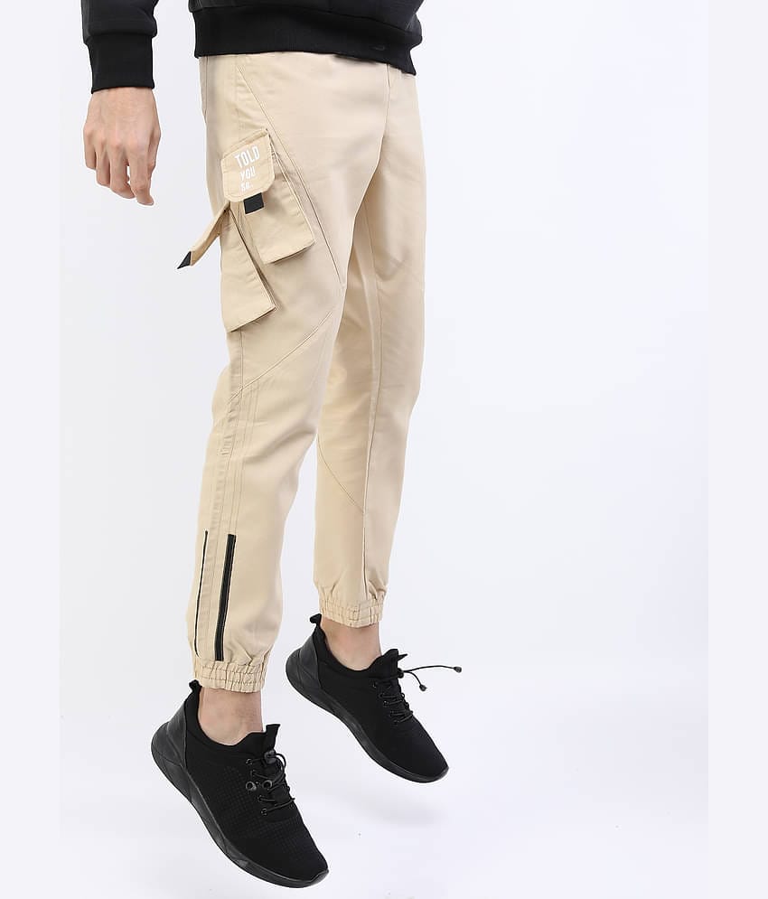 Ketch Regular Flat Men's Joggers - Beige ( Pack of 1 )