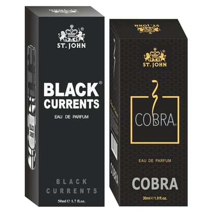 ST-JOHN Cobra 30ml & Black Current 50ml Body Perfume Combo Gift Pack Eau de Parfum  -  80 ml (For Men & Women) ST-JOHN Cobra 30ml & Black Current 50ml Body Perfume Combo Gift Pack Eau de Parfum  -  80 ml (For Men & Women)