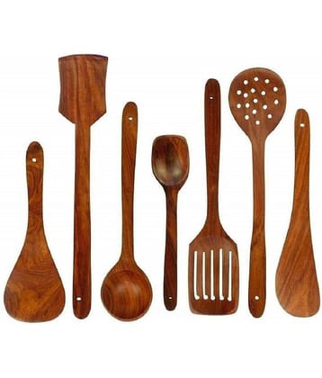 SF Wood Brown Spatula 7 Pcs