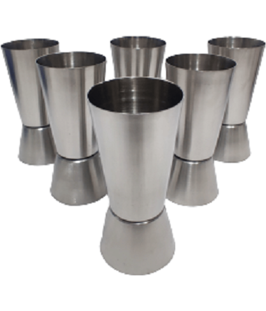 Dynore - Silver Stainless Steel Peg Measurer ( Pack of 6 )
