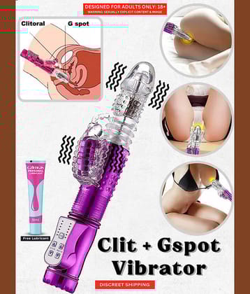 Rechargeable Jack Rabbit Vibrator With Automatic Up And Down Movement By Naughty Nights + Free Lubricant