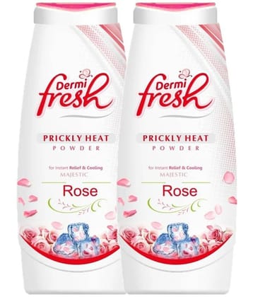 Dermifresh Prickly Heat Talcum Powder for Long Lasting Rose Fragrance 150gm ( Pack of 2 )