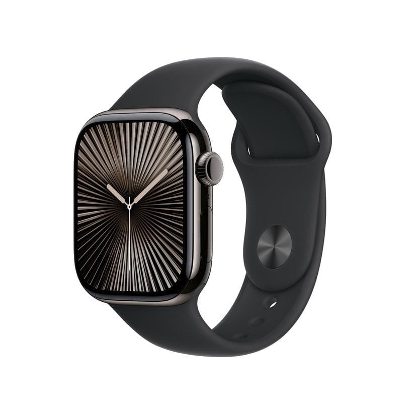 Apple Watch Series 10 GPS + Cellular 42mm Slate Titanium Black Sport Band