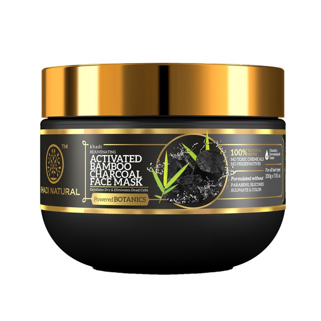 Khadi Natural Activated Bamboo Charcoal Face Mask - 200gm