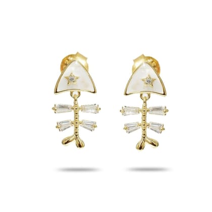 Chiara Danglers| 925 Silver Earrings for Women-Gold