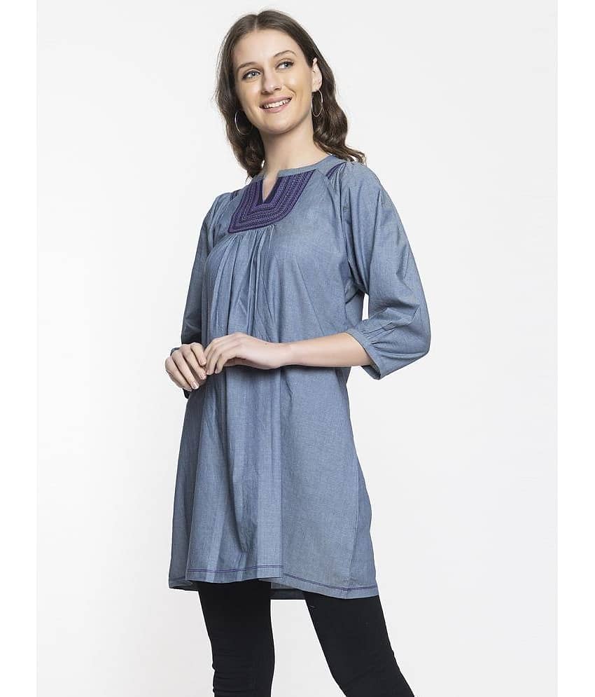 Denim Short Kurti For Women (Pack of 1)