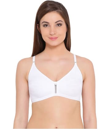 Clovia Cotton Plunge Bra - White