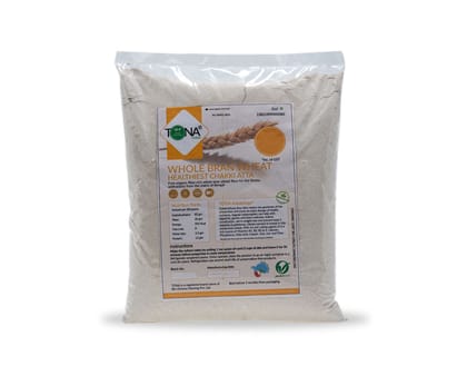 Tona Organic Wholesome Wheat Atta - With Extra Fibre, 1 Kg