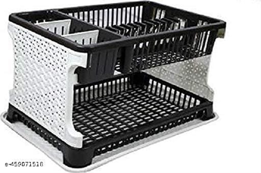 Plastic Kitchen Rack Sink Dish Drainer Drying Rack with Removable Tray