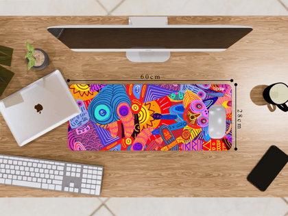 "ABSTRACT ART WORK" Gaming Mousepad- Elevate Your Gaming Experience-Medium (28CM X 60CM)