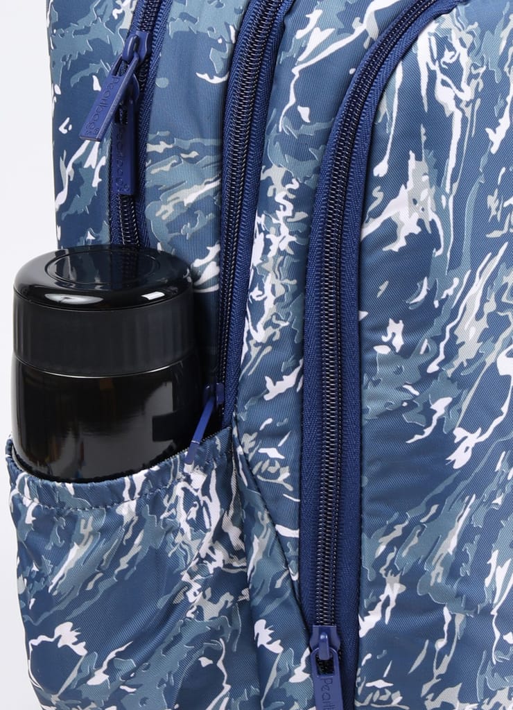 PB Pearlbags Archer 22L printed Laptop Backpack , 3 Compartments, Bottle Holder, Organizer, Premium Fabric, Water Resistant Anti Theft , School & College Bag for Boys and Girls, Office & Travel Bag for Men and Women