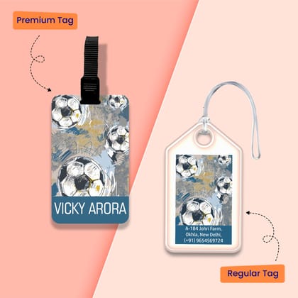 Personalized Bag Tags for Kids - Set of 5 - Game on-Regular Bag Tags