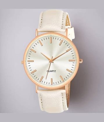 DECLASSE White Leather Analog Womens Watch