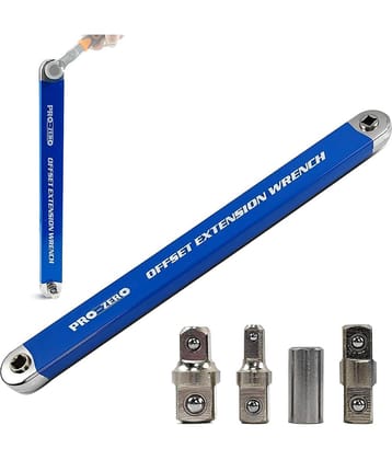 15 Inch Offset Socket Extension Wrench | Zero Back Drag Ratchet Tool | Impact Compatible with 1/4”, 3/8” & 1/2” Drive Adapters | Automotive Repair Tool