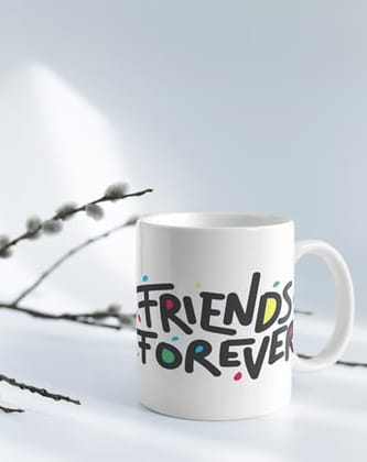 The Magical Gifts Friends Forever Mug 325ml Gift for Best Friends Girls Sisters BFF Friendship Printed Cup Cute Cartoon Design Ideal for Birthday Special Occasions